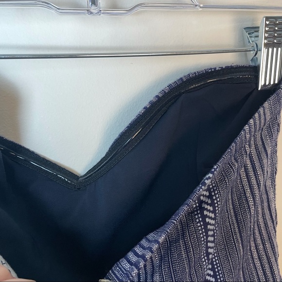 SABINE Navy Pleated Strapless Maxi Dress Size S - Picture 9 of 13